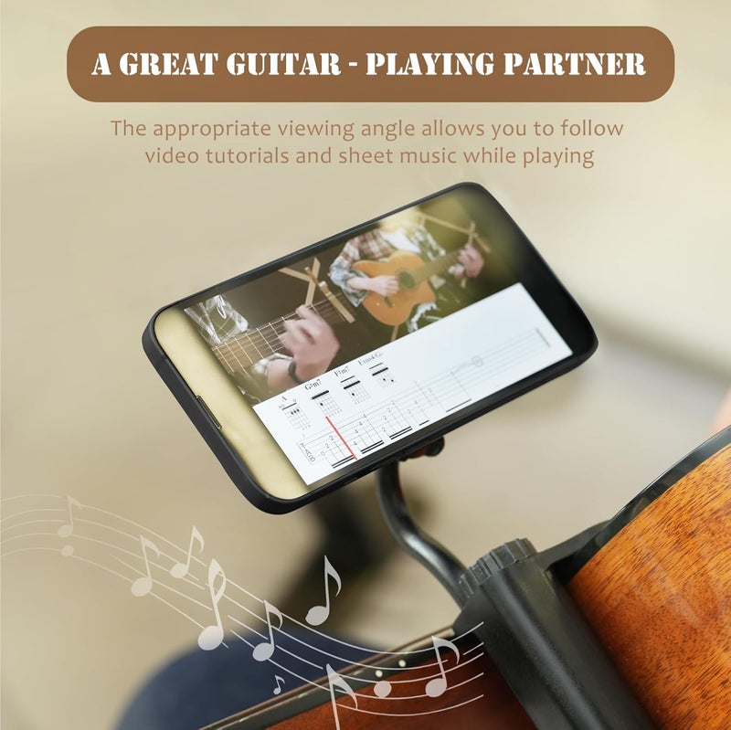 FAELUNE Magnetic Plus Guitar Phone Holder mount, Adjustable & Rotatable Arm, Supports iPhone 12+&Magsafe, Universal Phone Fit, Ideal for Digital Sheet Music, Teaching Videos, Live Streaming & Recording - Image 4